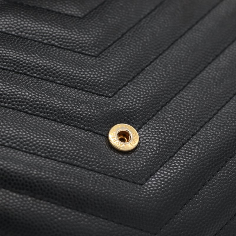 Saint Laurent 聖羅蘭 CASSANDR 黑色 魚子醬 鏈條 WOC 斜挎包-12