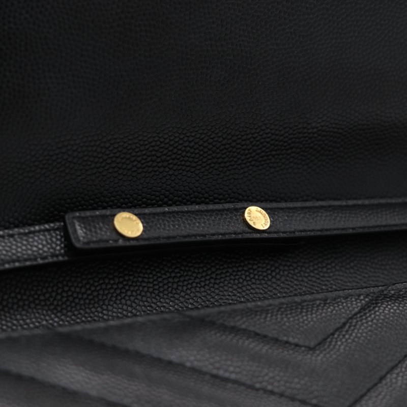 Saint Laurent 聖羅蘭 CASSANDR 黑色 魚子醬 鏈條 WOC 斜挎包-13