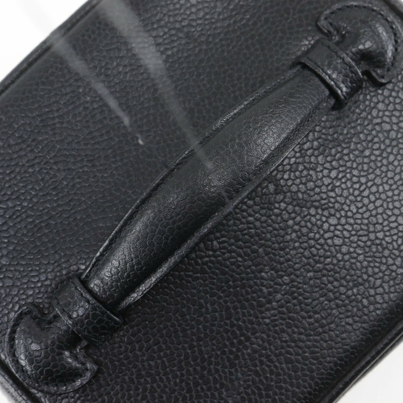 香奈兒 Coco Mark 化妝包/手拿包 A01998 魚子醬紋皮革 黑色 COCO 女士-3