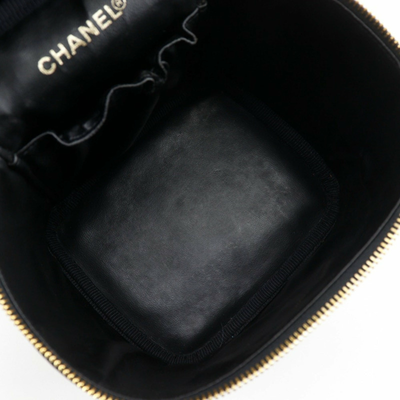 香奈兒 Coco Mark 化妝包/手拿包 A01998 魚子醬紋皮革 黑色 COCO 女士-5