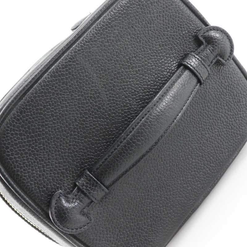 香奈兒 Coco Mark 化妝包/手拿包 A01998 魚子醬紋皮革 黑色 COCO 女士-10