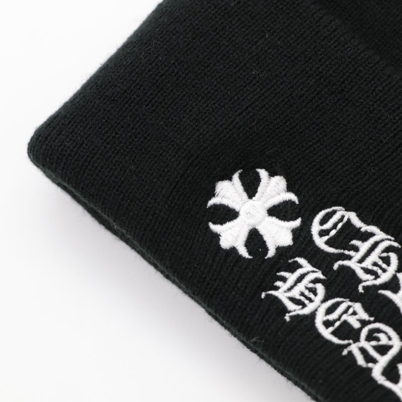 CHROME HEARTS LOGO 刺繡 毛帽 黑色-2