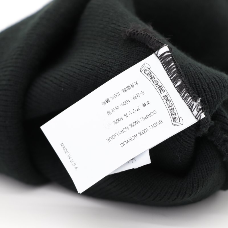 CHROME HEARTS LOGO 刺繡 毛帽 黑色-8