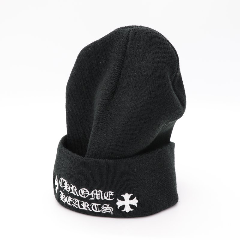 CHROME HEARTS LOGO 刺繡 毛帽 黑色-9