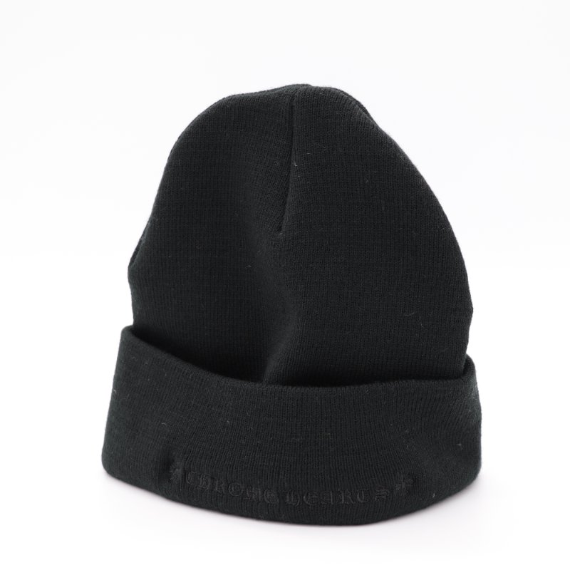 Chrome Hearts 黑色 英文刺繡 毛帽-3