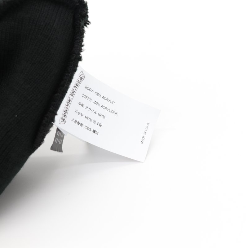 Chrome Hearts 黑色 英文刺繡 毛帽-7