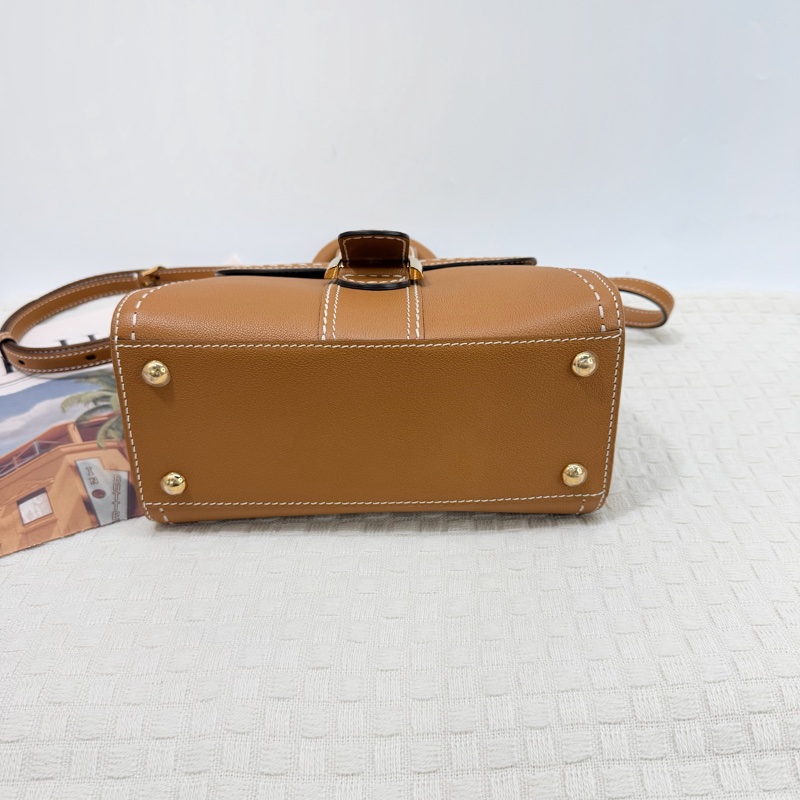 DELVAUX 德爾沃Brillant  馬蹄釦明線粒紋小牛皮手提斜背包-3