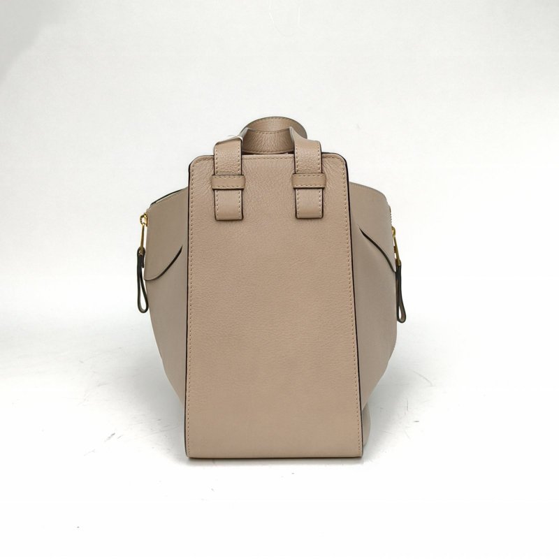 LOEWE Hammock吊床包小號大象灰牛皮金扣肩背包-1