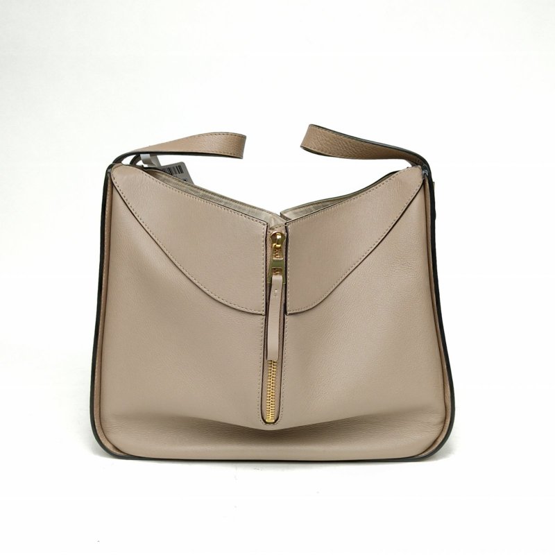 LOEWE Hammock吊床包小號大象灰牛皮金扣肩背包-2