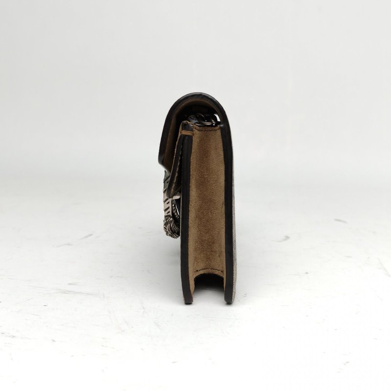 GUCCI Dionysus酒神超Mini16.5老花PVC銀扣肩背包-1