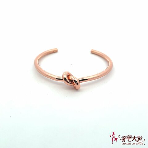 【CE212】CELINE 玫瑰金色 KNOT 扭結手環