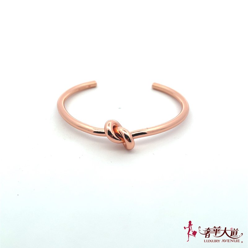 【CE212】CELINE 玫瑰金色 KNOT 扭結手環-0