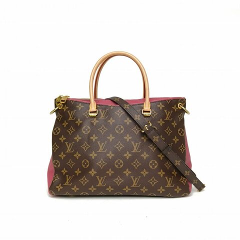 LOUIS VUITTON Pallas傳奇大號34老花PVC金扣2017肩背包