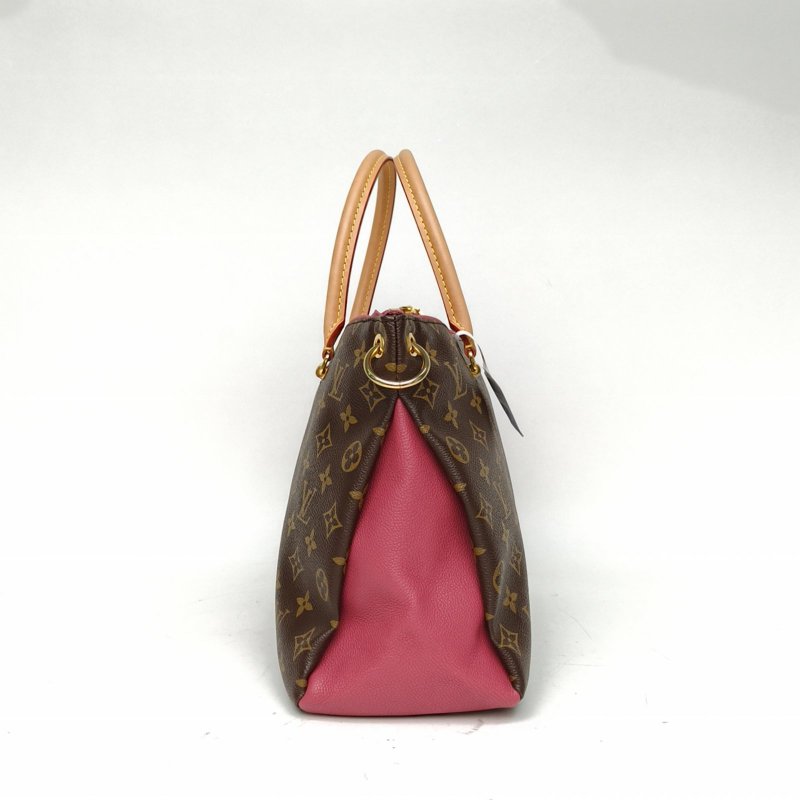 LOUIS VUITTON Pallas傳奇大號34老花PVC金扣2017肩背包-1