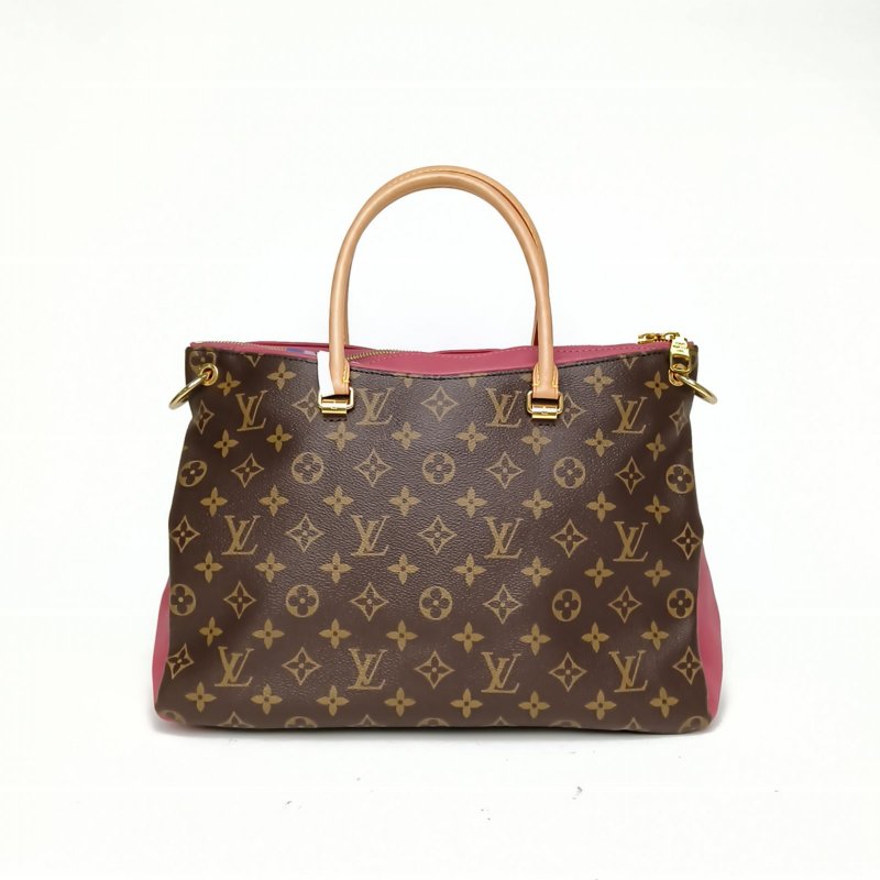 LOUIS VUITTON Pallas傳奇大號34老花PVC金扣2017肩背包-2