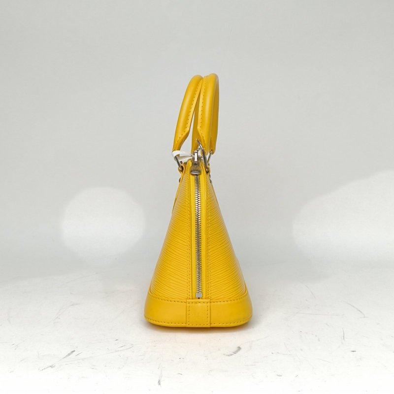 LOUIS VUITTON ALMA貝殼包BB23.5黃色EPI水波紋牛皮2013肩背包-1