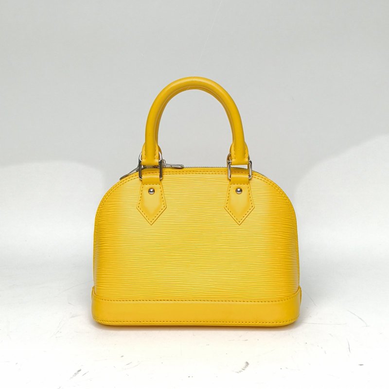 LOUIS VUITTON ALMA貝殼包BB23.5黃色EPI水波紋牛皮2013肩背包-2