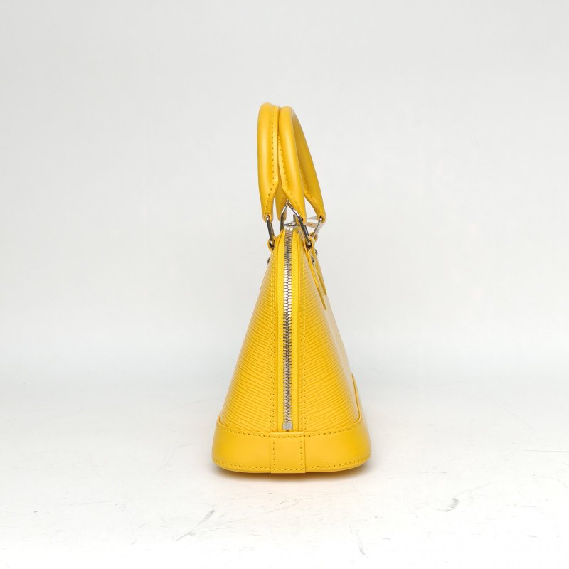 LOUIS VUITTON ALMA貝殼包BB23.5黃色EPI水波紋牛皮2013肩背包-3