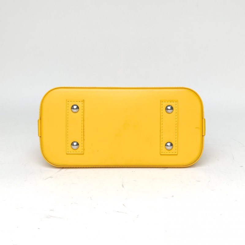 LOUIS VUITTON ALMA貝殼包BB23.5黃色EPI水波紋牛皮2013肩背包-4