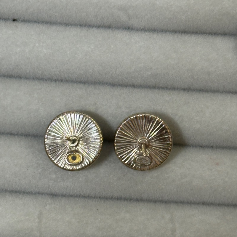 Chnael 黑琺瑯鑲鑽耳環-4