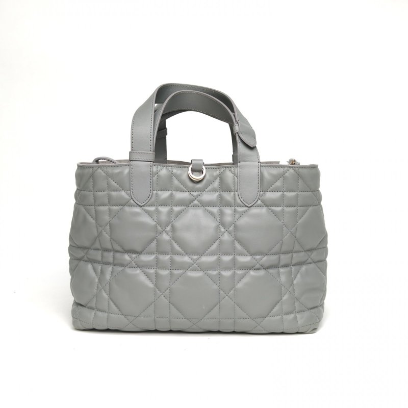 DIOR Toujours手提單肩包中號28.5灰色牛皮金扣2023肩背包-2