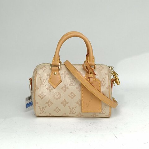 LOUIS VUITTON 奶茶色PVC晶片Sp20可拆卸肩帶130周年限定肩背包