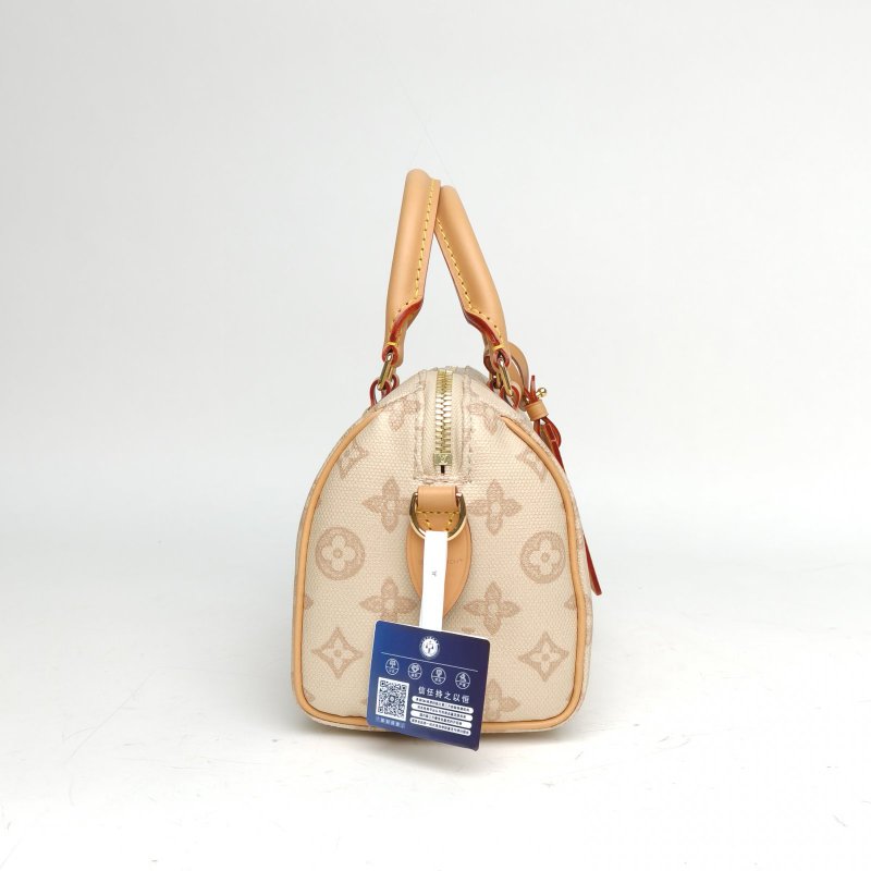 LOUIS VUITTON 奶茶色PVC晶片Sp20可拆卸肩帶130周年限定肩背包-3