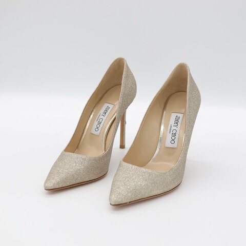 JIMMY CHOO 金色 亮粉 高跟鞋 EU37