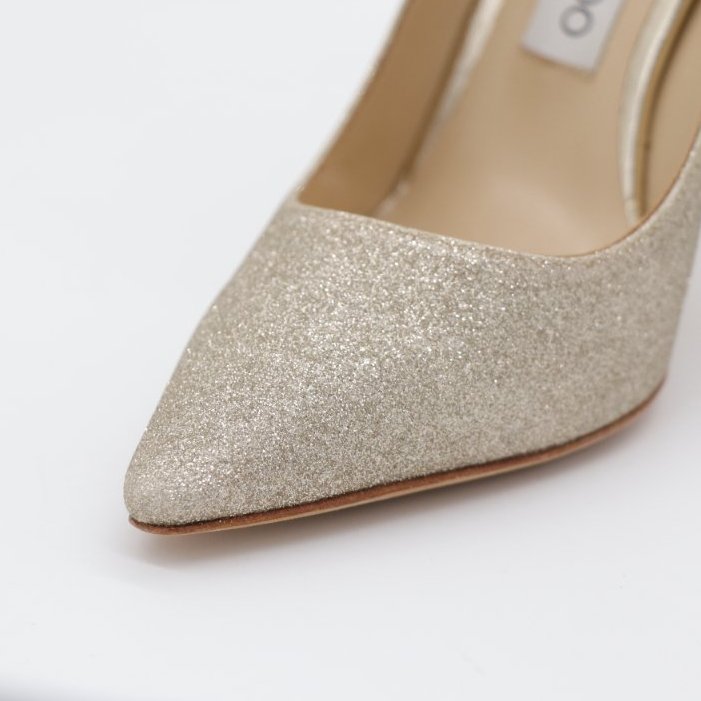 JIMMY CHOO 金色 亮粉 高跟鞋 EU37-4