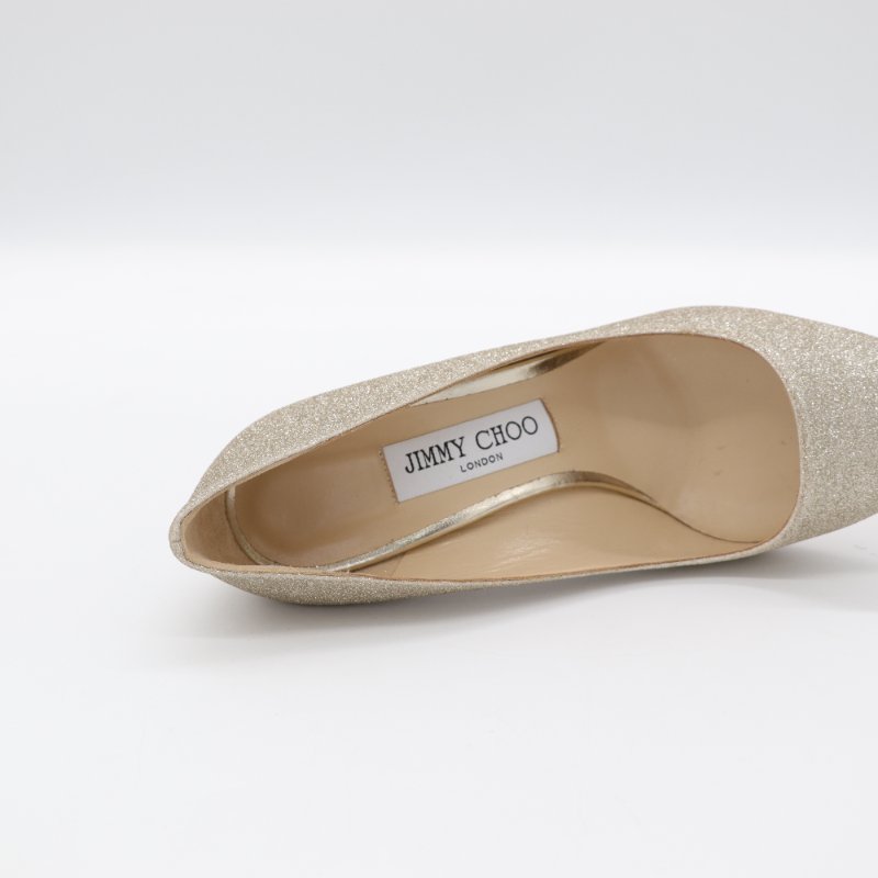 JIMMY CHOO 金色 亮粉 高跟鞋 EU37-6