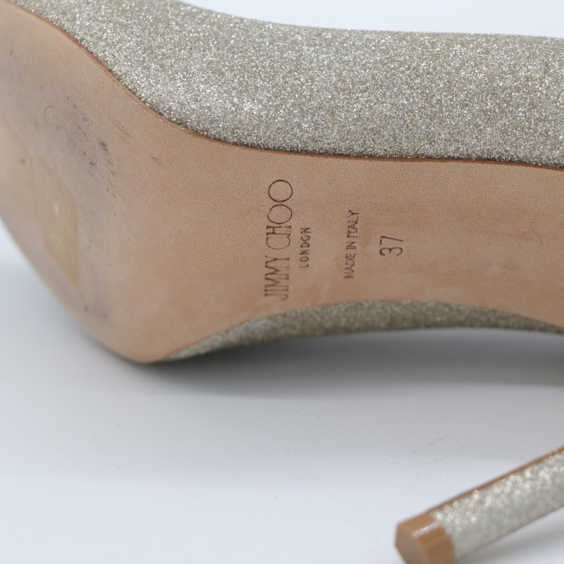 JIMMY CHOO 金色 亮粉 高跟鞋 EU37-7