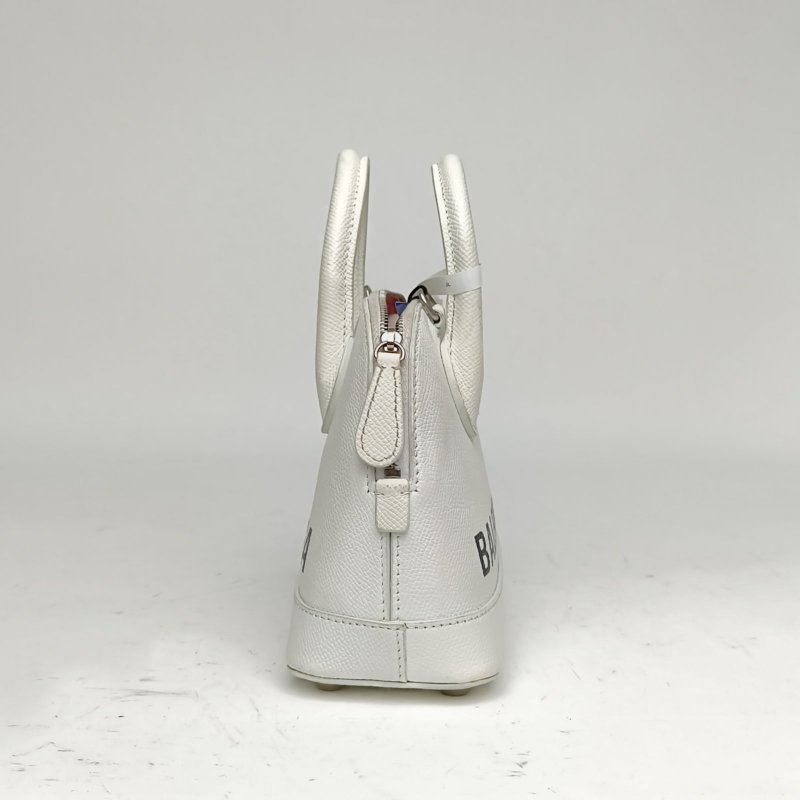 BALENCIAGA 白色牛皮logo手提貝殼包mini肩背包-1