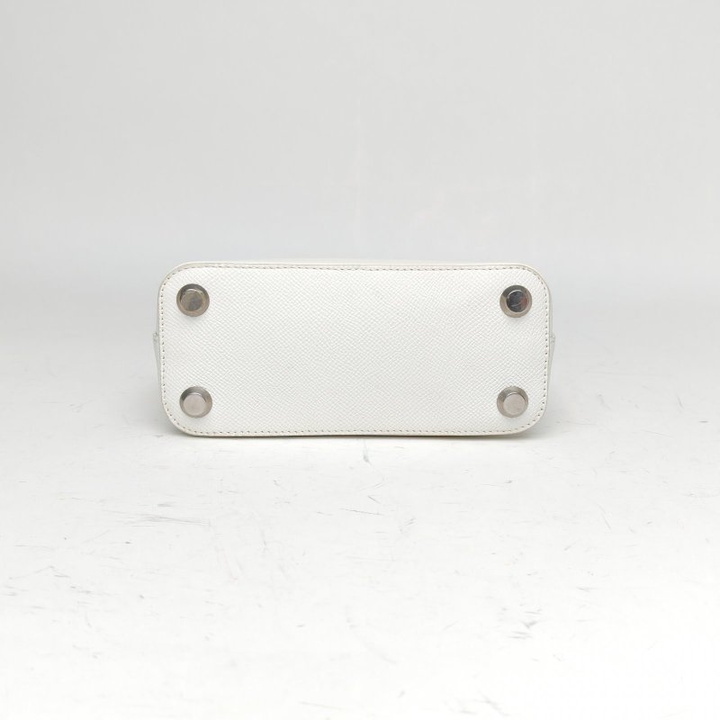 BALENCIAGA 白色牛皮logo手提貝殼包mini肩背包-4