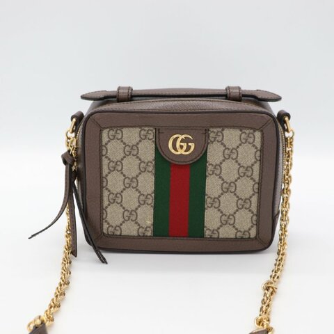 Gucci 古馳 Ophidia GG Box 紅綠織帶 手提包 斜挎包