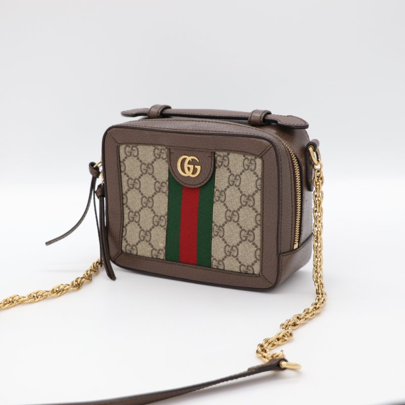 Gucci 古馳 Ophidia GG Box 紅綠織帶 手提包 斜挎包-1