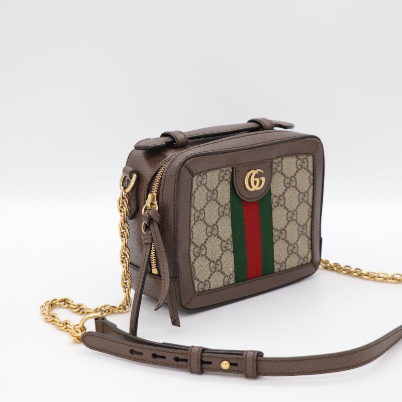 Gucci 古馳 Ophidia GG Box 紅綠織帶 手提包 斜挎包-2