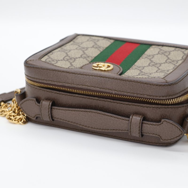 Gucci 古馳 Ophidia GG Box 紅綠織帶 手提包 斜挎包-4