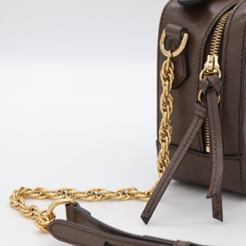 Gucci 古馳 Ophidia GG Box 紅綠織帶 手提包 斜挎包-7