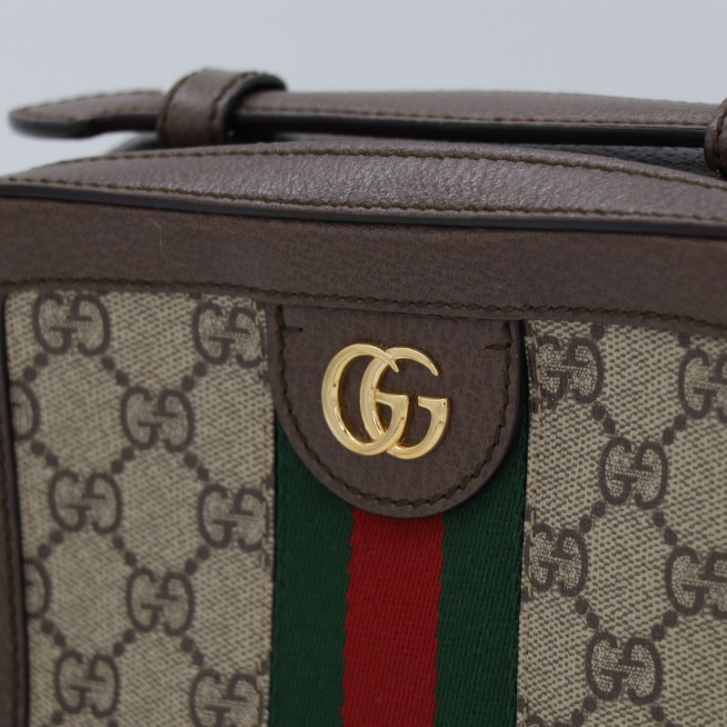Gucci 古馳 Ophidia GG Box 紅綠織帶 手提包 斜挎包-8