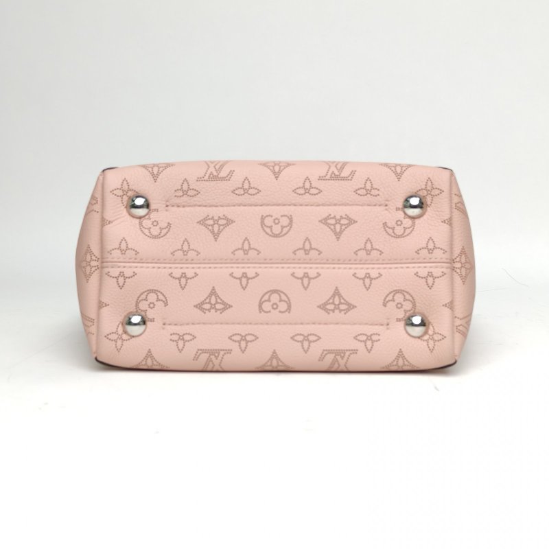 LOUIS VUITTON HINA鏤空LOGO月光女神小號23粉色牛皮銀扣2020肩背包-4