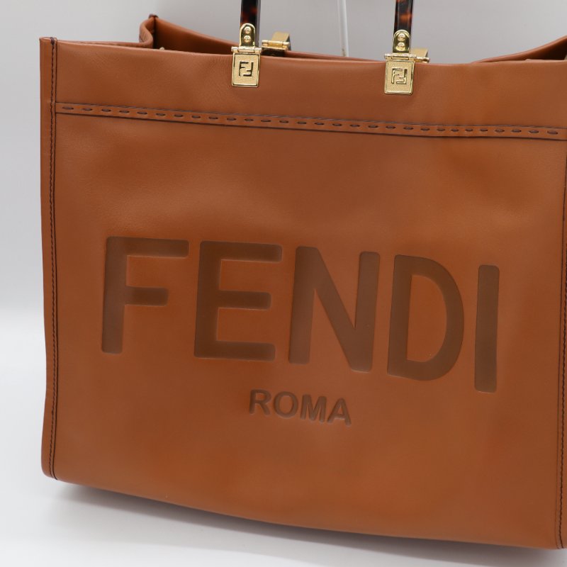 Fendi 芬迪 Tote 焦糖色 牛皮 大號 托特包 手提包-3