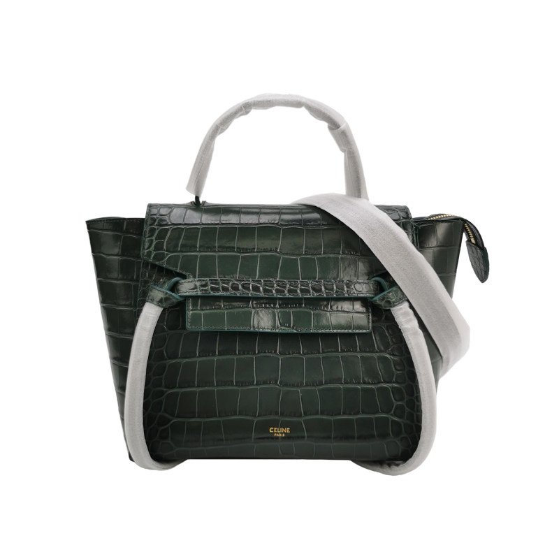 Celine Belt鯰魚包Micro牛皮純色紐結飾帶斜背包單肩包-0