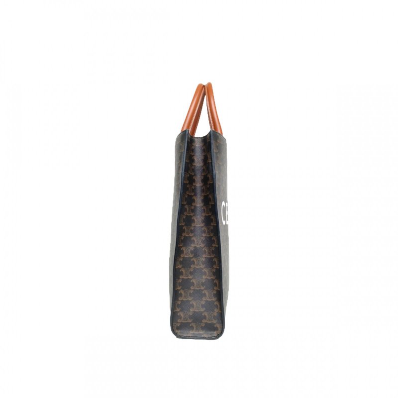 CELINE CabasCABAS標誌印花豎款手袋老花人造革肩背包-3