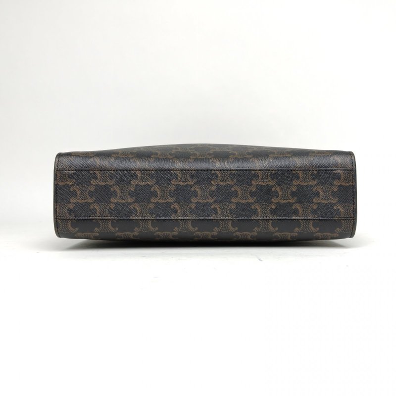 CELINE CabasCABAS標誌印花豎款手袋老花人造革肩背包-4