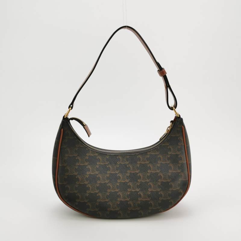 Celine Ava半月包牛皮凱旋門印花月牙輪廓單肩包-4