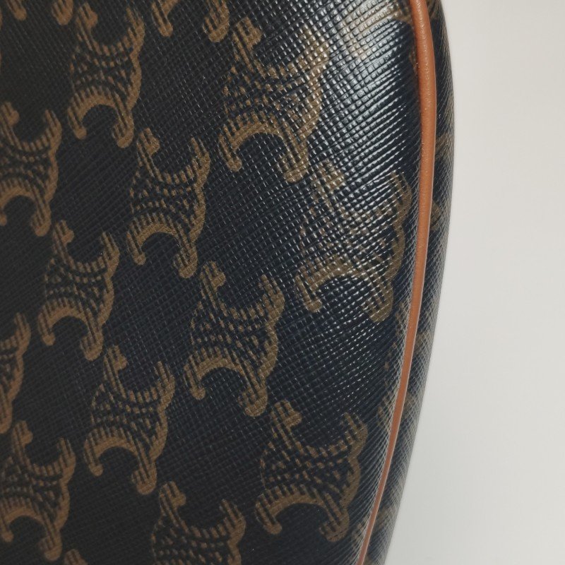 Celine Ava半月包牛皮凱旋門印花月牙輪廓單肩包-20