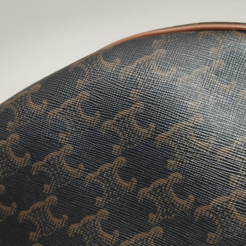 Celine Ava半月包牛皮凱旋門印花月牙輪廓單肩包-21