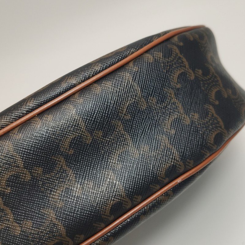 Celine Ava半月包牛皮凱旋門印花月牙輪廓單肩包-22