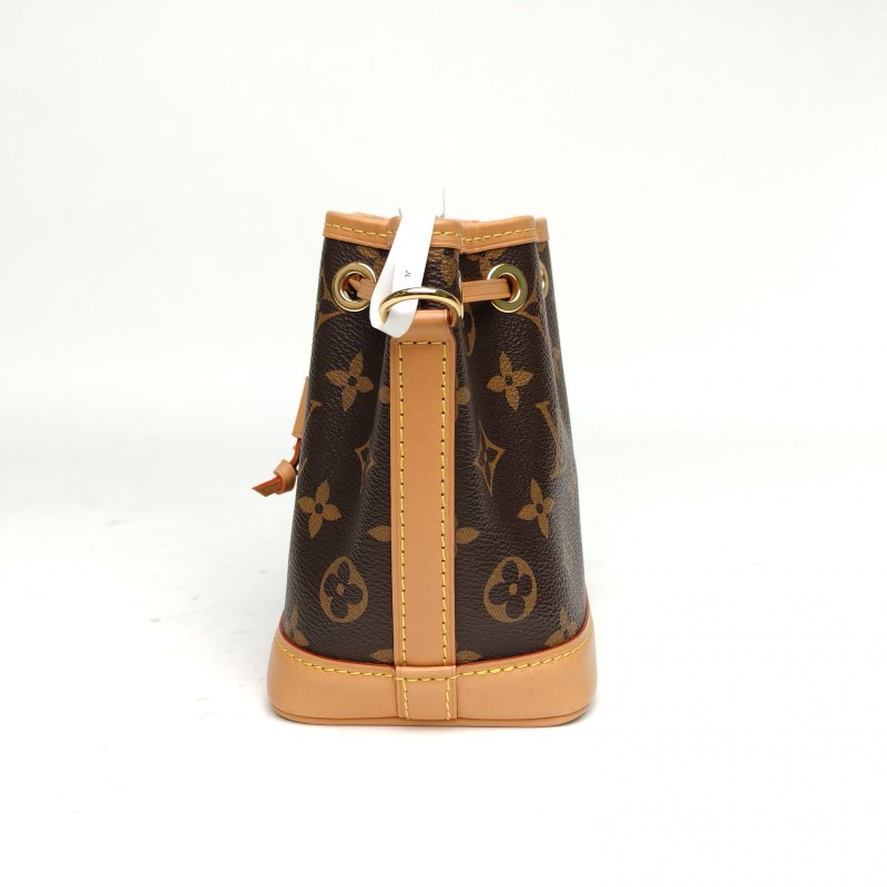 LOUIS VUITTON NOÉ水桶包Nano13可拆卸肩帶老花PVC金扣晶片肩背包-1