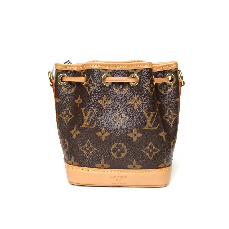 LOUIS VUITTON NOÉ水桶包Nano13可拆卸肩帶老花PVC金扣晶片肩背包-2